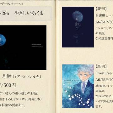 アナザーコントロール8 おしながき