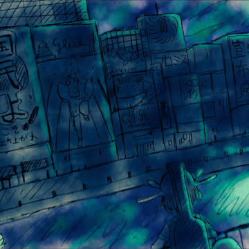 緑の光と騒がしかった街