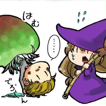 強く出れない魔女さんと口の悪いほうきさん。