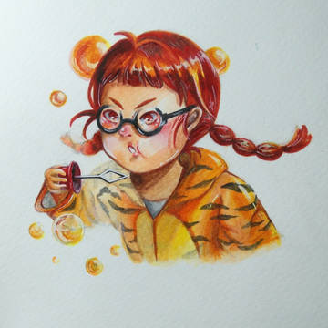 【女の子】赤い髪の子ども