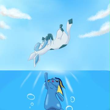 シャワーズとグレイシア