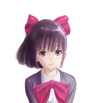 ワンドロ制服少女厚塗り練習