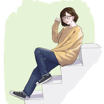 階段ガール