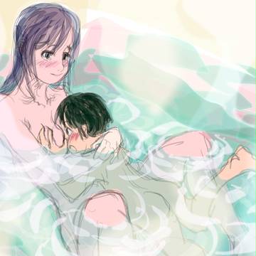 その晩、少年は寝室で精通した。