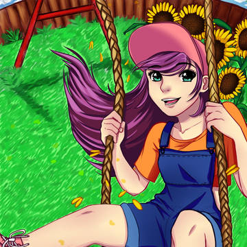 Girl on a swing
