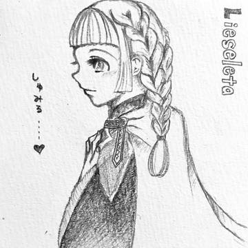 本好き鉛筆絵1