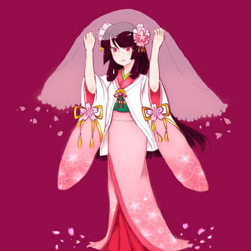 【陰陽師式神スキンデザイン】櫻花妖 緋櫻新嫁