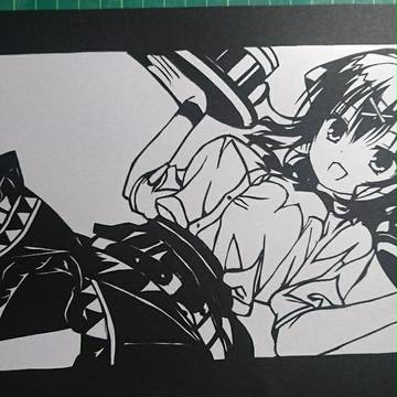 天色*アイルノーツ 真咲・ガイヤール(切り絵)