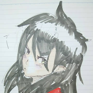 落書きに色塗った。