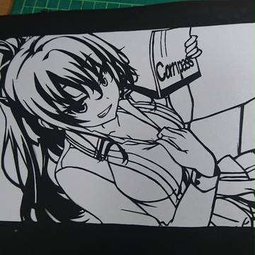 明日原ユウキ ノラと皇女と野良猫ハート(切り絵)