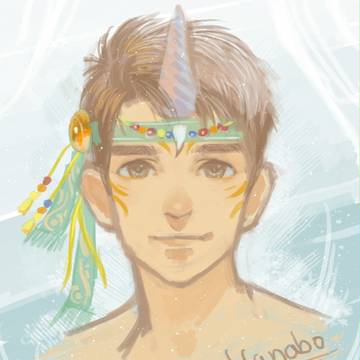 【落書き】角族の巫男
