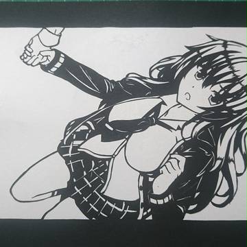 黒木 未知 ノラと皇女と野良猫ハート(切り絵)