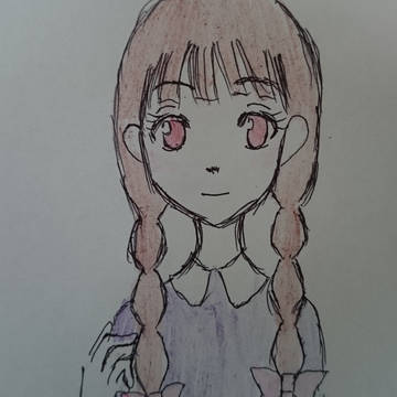 みつあみ少女