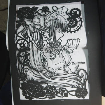 アキ。さん の真紅 切り絵