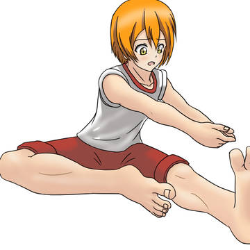 星空凛ちゃんの柔軟体操
