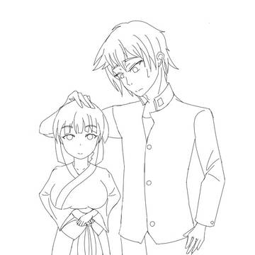 巫女さんに写真を撮らされました