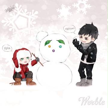 雪だるまとちびっこオタユリ