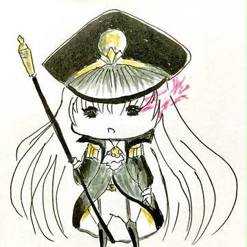 ちびキャラ黒猫のウィズ