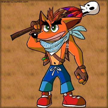 Crash bandicoot as Nathan Drake