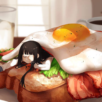 二度寝の朝食
