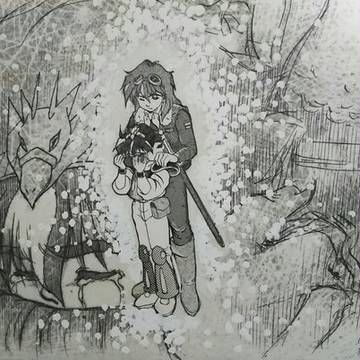 『夜の虹を越えて…』挿絵