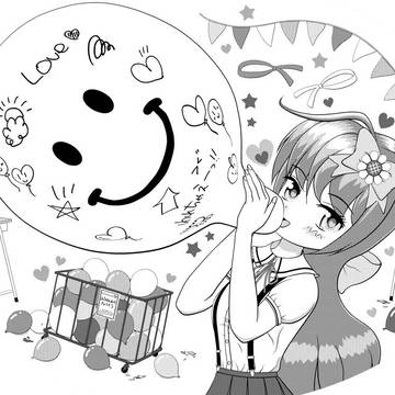 あやかちゃん(風船用イラスト・06)
