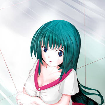 階段にて