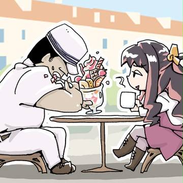 甘いもの食べなさそうな子を連れ出してパフェを注文してもらう提督
