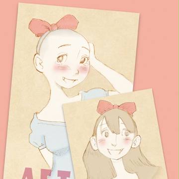 剃髪リボンガール（buzzcut ribbon girl）