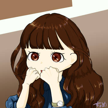 カフェにいる女の子