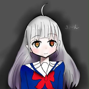 にやにやしてる女の子