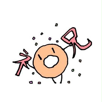 祝うドーナツ