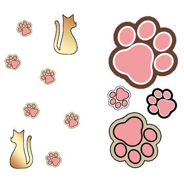 猫と足跡