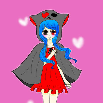 青髪ネコミミフード