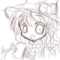 久しぶりの魔理沙 ラフ