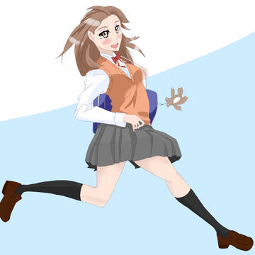 女子高生　ジャンプ