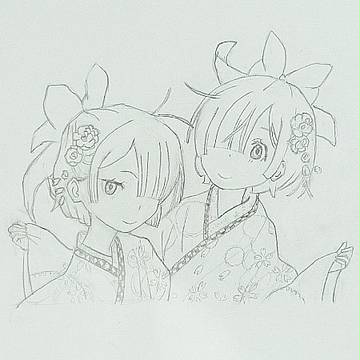 レムとラムの模写！