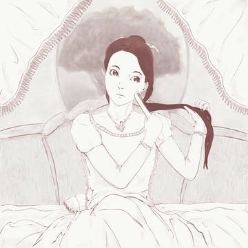 combing lady