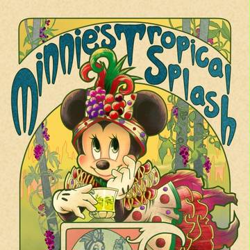 ディズニーキャラクターでアルフォンスミュシャ作品オマージュ