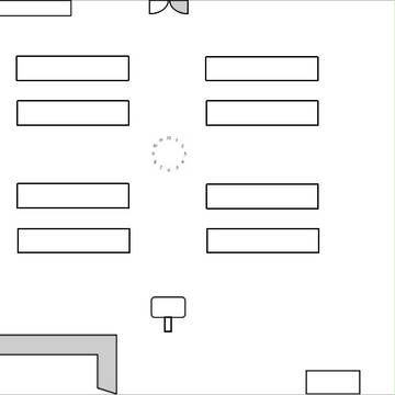 織部施設書籍館　書架スペース見取り図