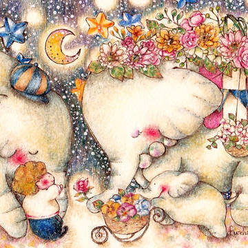 ぞう親子の花屋さん