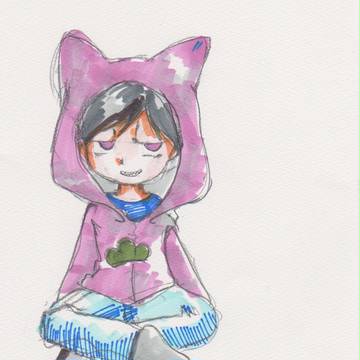 リハビリ中イラスト（アナログ）