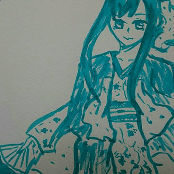 筆ペンで描いてみた