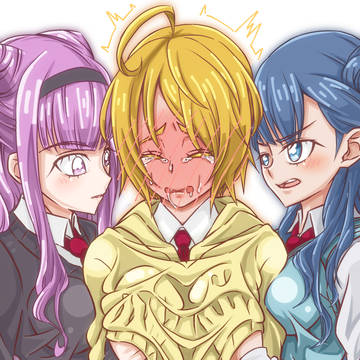 張り合う2人