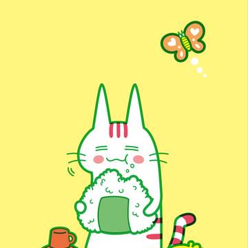 おむすびもぐもぐながねこ