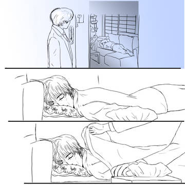 うつ伏せで寝る春田さん