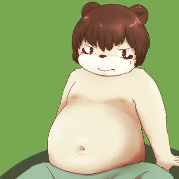 お腹ぽってり