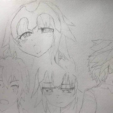 ジャンヌちゃんジークくん模写