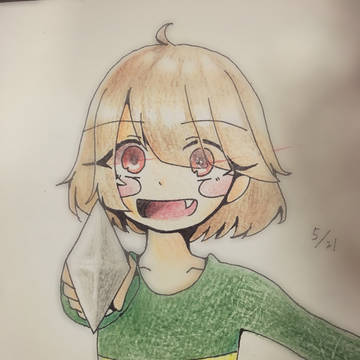 色鉛筆でCharaちゃん