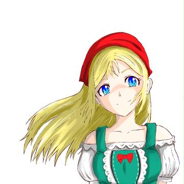 お題「金髪」でエマを描きました。